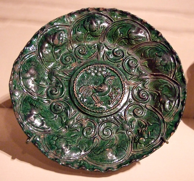 Plate with Figure of a Cock (Rooster) in the Metropolitan Museum of Art, March 2008