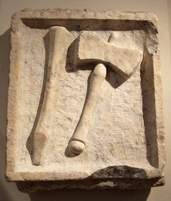 Marble Relief of a Chisel and Mallet in the Metropolitan Museum of Art, Sept. 2007