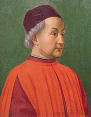 Detail of a Portrait of a Man by Domenico Ghirlandaio in the Metropolitan Museum of Art, December 2010