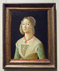 Portrait of Selvaggia Sassetti by Davide Ghirlandaio in the Metropolitan Museum of Art, December 2010