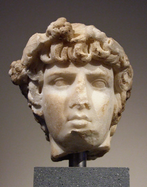 Marble Head of Antinoos in the Metropolitan Museum of Art, July 2007