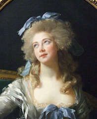 Detail of Madame Grand by Vigee Le Brun in the Metropolitan Museum of Art, August 2010