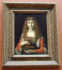 Girl With Cherries Attributed to Giovanni Ambrogio de Predis in the Metropolitan Museum of Art, Sept. 2007