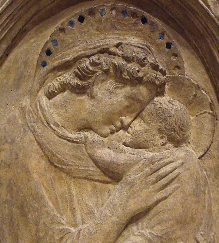 Detail of a Virgin and Child after Donatello in the Metropolitan Museum of Art, September 2010