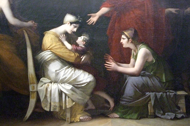 Detail of Andromache and Astyanax by Prud'hon in the Metropolitan Museum of Art, May 2008