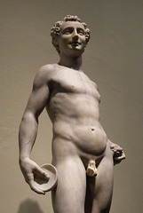 Detail of Bacchus by Domenico Poggini in the Metropolitan Museum of Art, January 2010