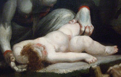 Detail of The Night-hag Visiting Lapland Witches by Fuseli in the Metropolitan Museum of Art, May 2010