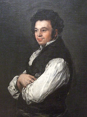 Detail of Tiburcio Perez y Cuervo by Goya in the Metropolitan Museum of Art, December 2010