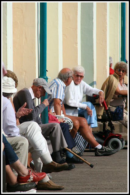 Old dear on the pier