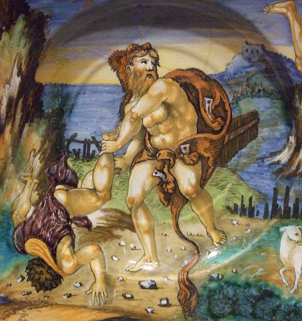 Detail of a Plate with Hercules and Lichas in the Metropolitan Museum of Art, September 2010