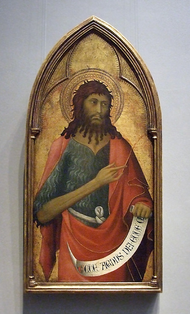 St. John the Baptist by Lippo Memmi in the National Gallery, September 2009