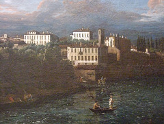 Detail of Vaprio d'Adda by Bellotto in the Metropolitan Museum of Art, March 2011