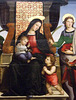 Detail of the Madonna and Child Enthroned with Saints by Raphael in the Metropolitan Museum of Art, December 2007