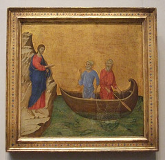 The Calling of the Apostles Peter and Andrew by Duccio in the National Gallery, September 2009