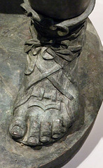 Detail of a Foot of the Monumental Bronze Statue of the Emperor Trebonianus Gallus in the Metropolitan Museum of Art, July 2007