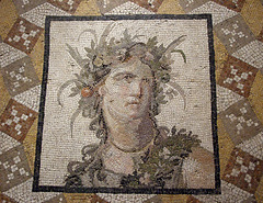 Detail of a Roman Mosaic Floor Panel in the Metropolitan Museum of Art, July 2007