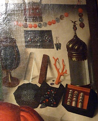 Detail of A Goldsmith in his Shop, Possibly Saint Eligius by Petrus Christus in the Metropolitan Museum of Art, January 2008