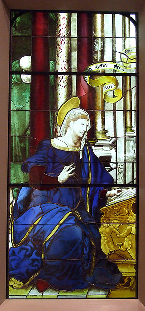 Virgin Annunciate Stained Glass in the Metropolitan Museum of Art, August 2007