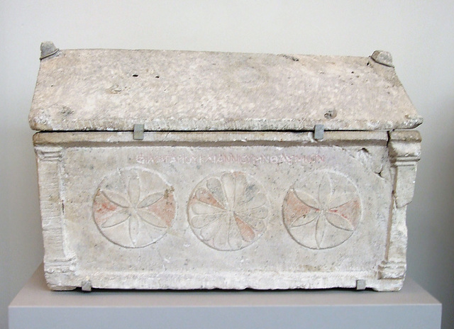 Limestone Ossuary with Lid in the Metropolitan Museum of Art, June 2009