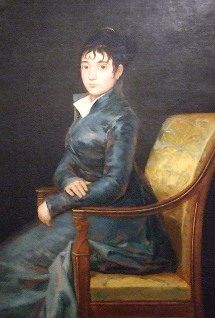 Detail of Therese Louise de Sureda by Goya in the National Gallery, September 2009