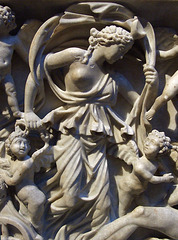 Detail of Selene on the Endymion Sarcophagus in the Metropolitan Museum of Art, July 2007