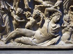 Detail of Endymion on the Endymion Sarcophagus in the Metropolitan Museum of Art, July 2007