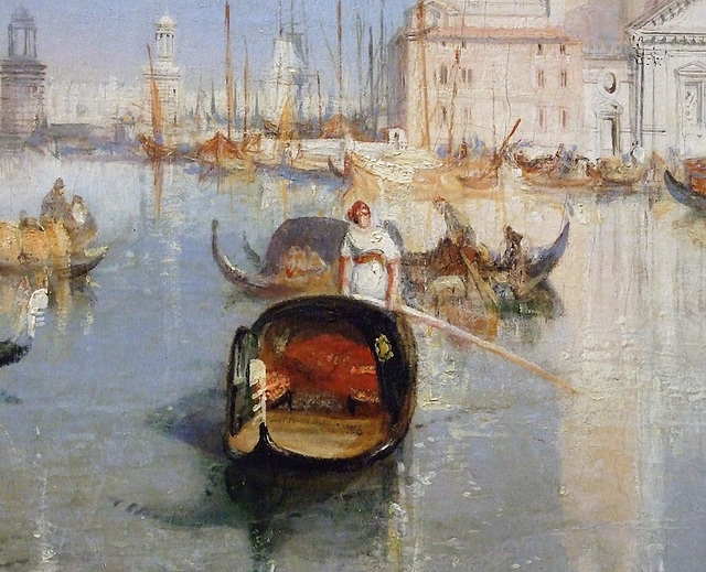 Detail of Venice: The Dogana and San Giorgio Maggiore by Turner in the National Gallery, September 2009