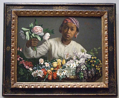 Young Woman with Peonies by Bazille in the National Gallery, September 2009