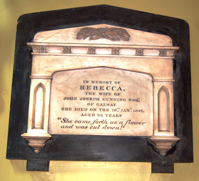 Memorial to Rebecca Gunning, St Michael in the Hamlet's Church, Liverpool