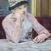 Detail of Plum Brandy by Manet in the National Gallery, September 2009