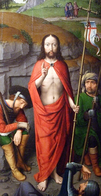 Detail of the Resurrection by Gerard David in the Metropolitan Museum of Art, January 2008
