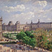 Detail of Place du Carrousel, Paris by Pissarro in the National Gallery, September 2009