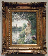 The Bather by Pissarro in the National Gallery, September 2009