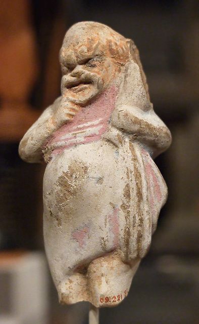 Terracotta Statuette of an Old Man Carrying a Wineskin in the Metropolitan Museum of Art, February 2010