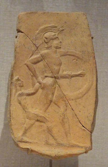 Terracotta Relief of a Warrior Dragging a Captive  in the Metropolitan Museum of Art, February 2010