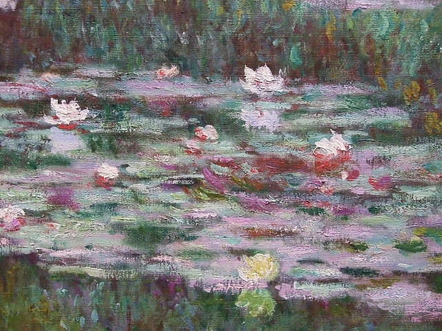 Detail of the Japanese Footbridge by Monet in the National Gallery, September 2009