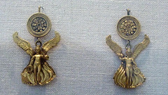 Pair of Gold Earrings with a Disk and Eros in the Metropolitan Museum of Art, February 2010