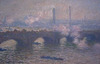 Detail of Waterloo Bridge: Gray Day by Monet in the National Gallery, September 2009