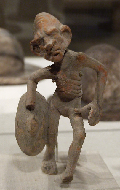 Terracotta Statuette of a Grotesque Man with a Shield in the Metropolitan Museum of Art, December 2008