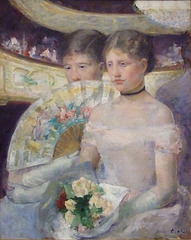 Detail of The Loge by Mary Cassatt in the National Gallery in Washington DC, Sept. 2009