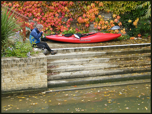 canoeist's lunch break