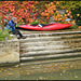 canoeist's lunch break