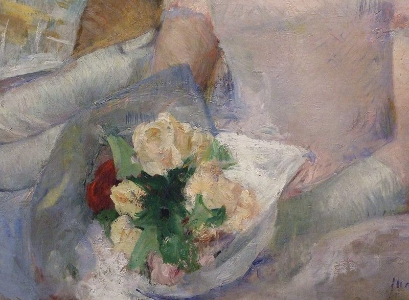 Detail of The Loge by Mary Cassatt in the National Gallery in Washington DC, Sept. 2009