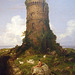 Detail of Italian Coast Scene with Ruined Tower by Thomas Cole in the National Gallery, September 2009