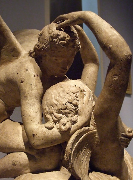 Detail of the Plaster Model of Cupid & Psyche by Canova in the Metropolitan Museum of Art, July 2007