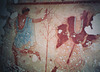 Etruscan Dancers Wall Painting in the Tarquinia Museum, 1995