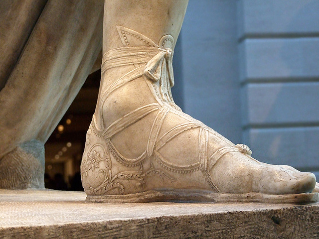 Detail of the Foot of Perseus by Canova in the Metropolitan Museum of Art, July 2007