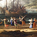 Detail of The Trojan Women Setting Fire to Their Fleet by Claude Lorrain in the Metropolitan Museum of Art, December 2007