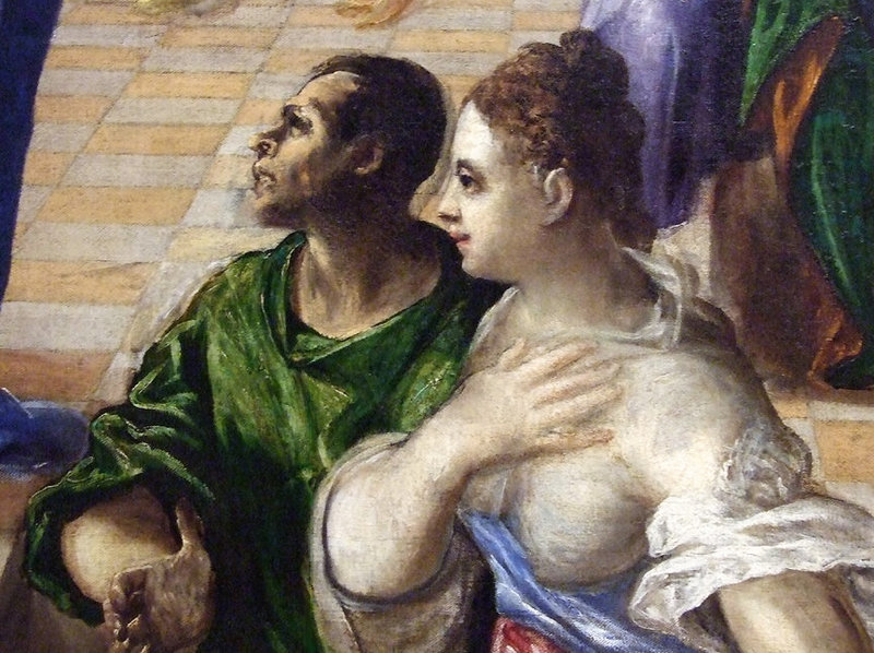 Detail of the Miracle of Christ Healing the Blind by El Greco in the Metropolitan Museum of Art, December 2007