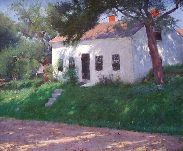 Detail of Roadside Cottage by Bunker in the National Gallery, September 2009